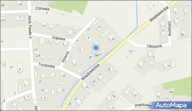 Jankowice, Wadowicka, 24a, mapa Jankowice