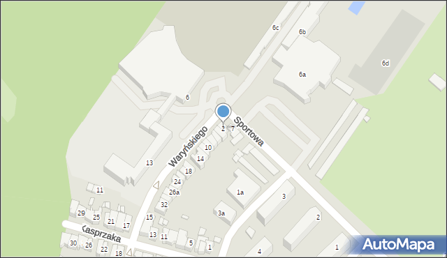 Jarocin, Waryńskiego Ludwika, 2, mapa Jarocin