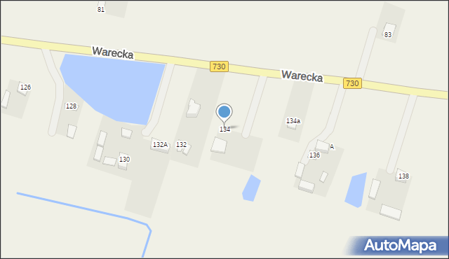 Jasieniec, Warecka, 134, mapa Jasieniec