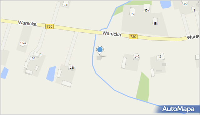 Jasieniec, Warecka, 138a, mapa Jasieniec