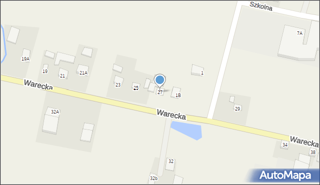 Jasieniec, Warecka, 27, mapa Jasieniec