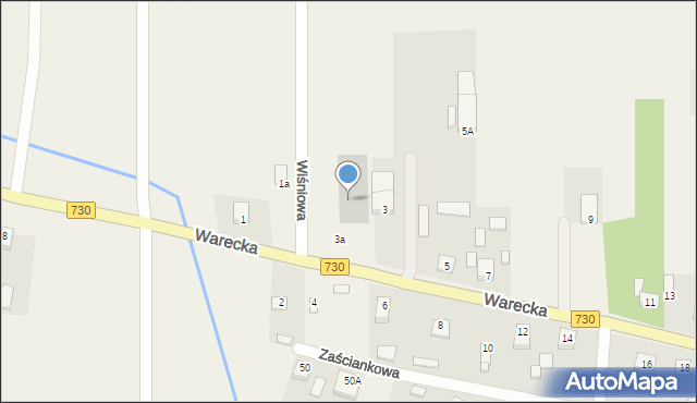 Jasieniec, Warecka, 3a, mapa Jasieniec