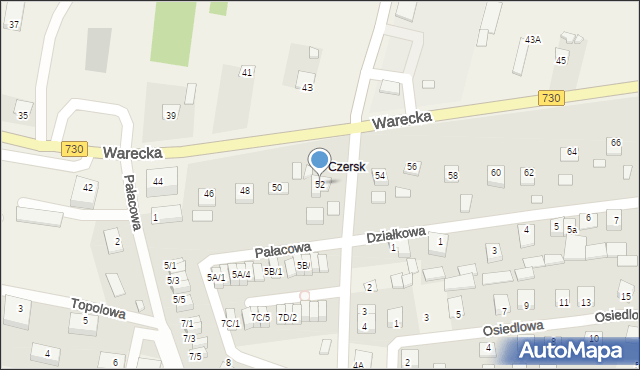 Jasieniec, Warecka, 52, mapa Jasieniec