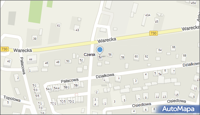 Jasieniec, Warecka, 54, mapa Jasieniec