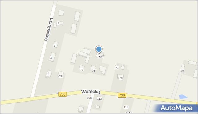 Jasieniec, Warecka, 75A, mapa Jasieniec