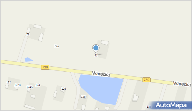 Jasieniec, Warecka, 81, mapa Jasieniec