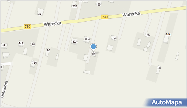 Jasieniec, Warecka, 82, mapa Jasieniec