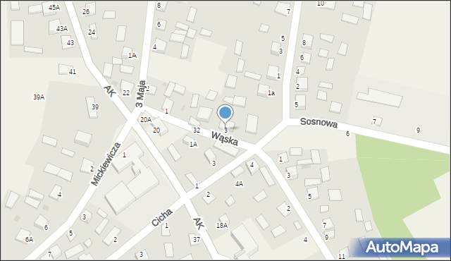 Jastkowice, Wąska, 3, mapa Jastkowice