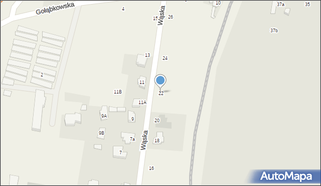 Jawczyce, Wąska, 22, mapa Jawczyce