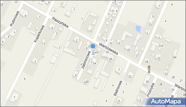 Jaworowa, Warszawska, 10, mapa Jaworowa