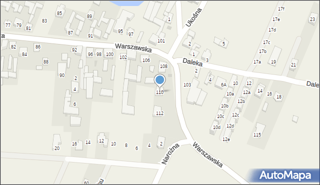 Jaworowa, Warszawska, 110, mapa Jaworowa