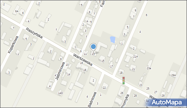 Jaworowa, Warszawska, 13, mapa Jaworowa