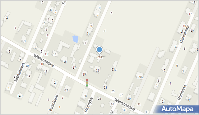 Jaworowa, Warszawska, 21A, mapa Jaworowa