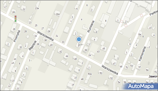 Jaworowa, Warszawska, 37, mapa Jaworowa