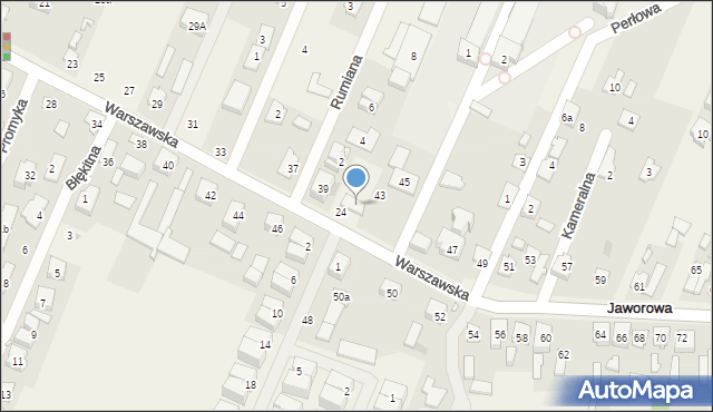 Jaworowa, Warszawska, 41, mapa Jaworowa