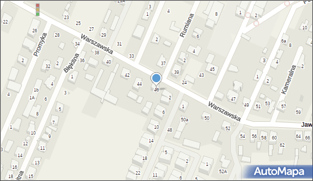 Jaworowa, Warszawska, 46, mapa Jaworowa