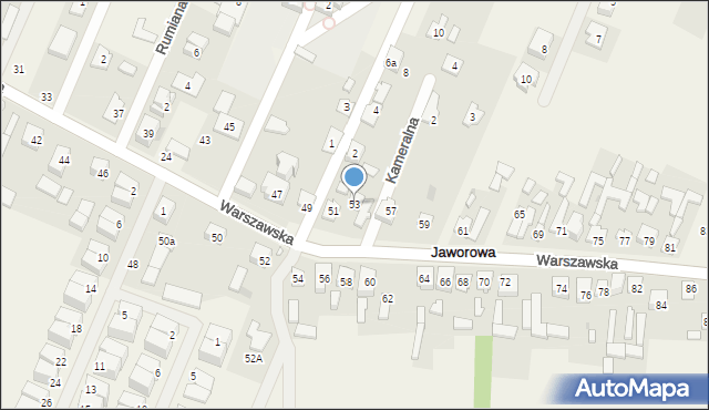 Jaworowa, Warszawska, 53, mapa Jaworowa