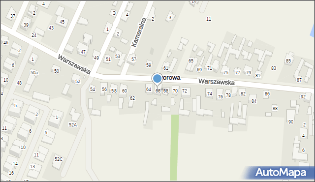Jaworowa, Warszawska, 66, mapa Jaworowa