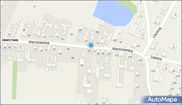 Jaworowa, Warszawska, 94, mapa Jaworowa