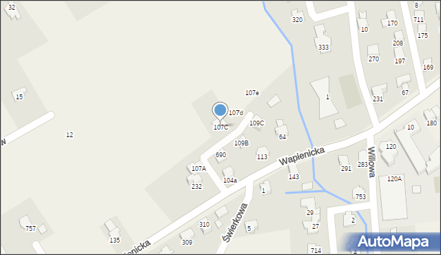 Jaworze, Wapienicka, 107C, mapa Jaworze