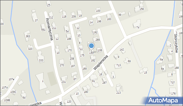 Jaworze, Wapienicka, 133, mapa Jaworze