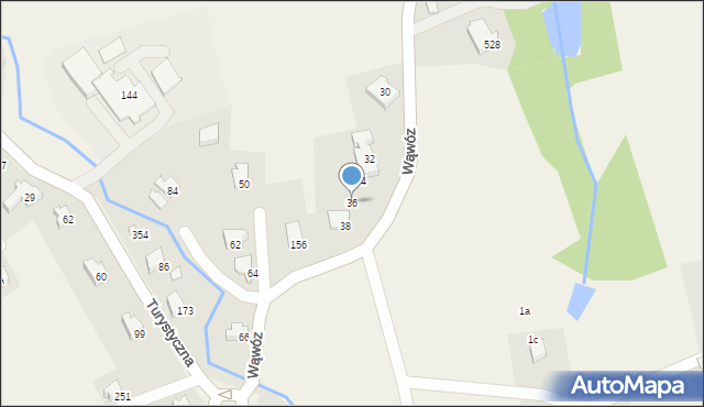 Jaworze, Wąwóz, 36, mapa Jaworze
