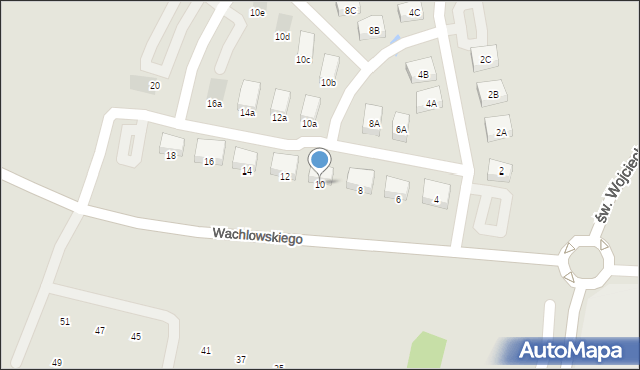 Jaworzno, Wachlowskiego Kamila, 10, mapa Jaworzno