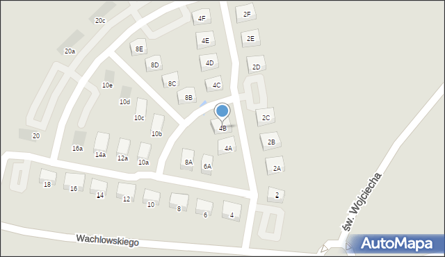 Jaworzno, Wachlowskiego Kamila, 4B, mapa Jaworzno