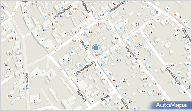 Jaworzno, Wandy, 3A, mapa Jaworzno