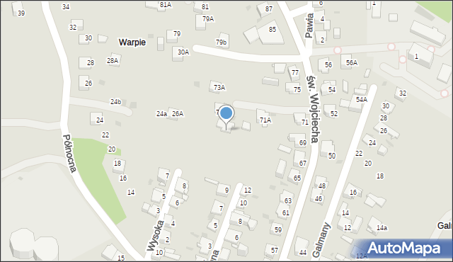 Jaworzno, Wapienna, 21, mapa Jaworzno