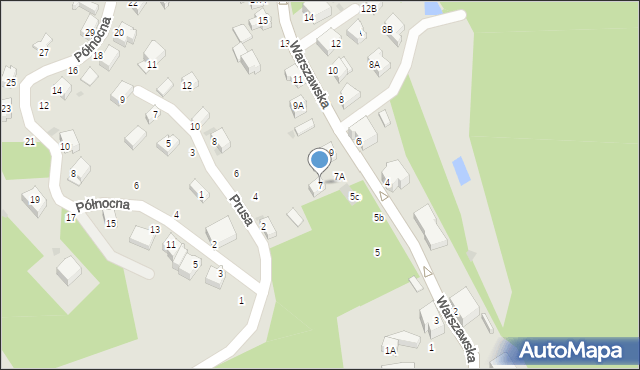 Jedlina-Zdrój, Warszawska, 7, mapa Jedlina-Zdrój