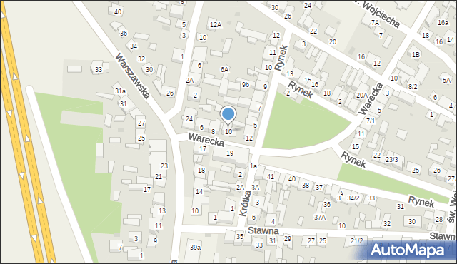 Jedlińsk, Warecka, 10, mapa Jedlińsk