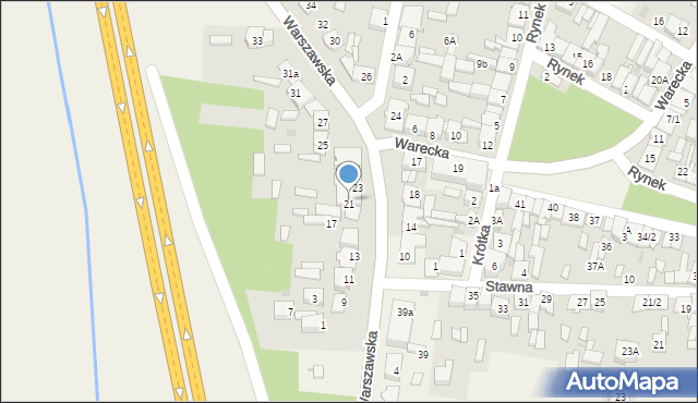 Jedlińsk, Warszawska, 21, mapa Jedlińsk