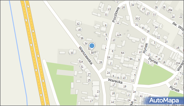 Jedlińsk, Warszawska, 30, mapa Jedlińsk