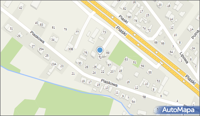 Jedlińsk, Warszawska, 71, mapa Jedlińsk