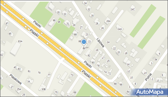 Jedlińsk, Warszawska, 84, mapa Jedlińsk