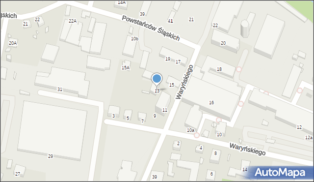 Jelenia Góra, Waryńskiego Ludwika, 13, mapa Jelenia Góra