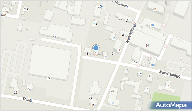 Jelenia Góra, Waryńskiego Ludwika, 5, mapa Jelenia Góra