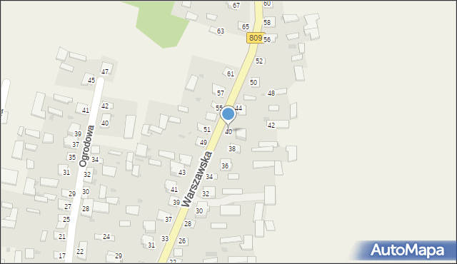 Jeziorzany, Warszawska, 40, mapa Jeziorzany