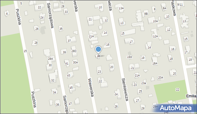 Józefów, Wawerska, 21c, mapa Józefów