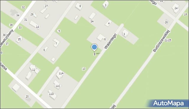 Józefów, Walentego, 8, mapa Józefów
