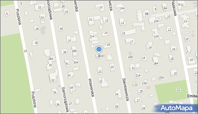 Józefów, Wawerska, 21c, mapa Józefów