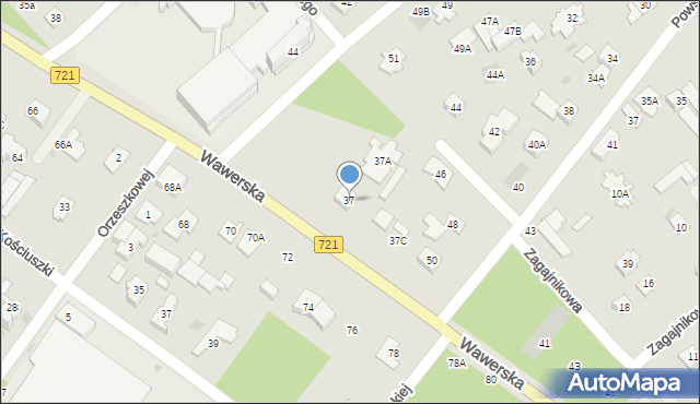 Józefów, Wawerska, 37, mapa Józefów