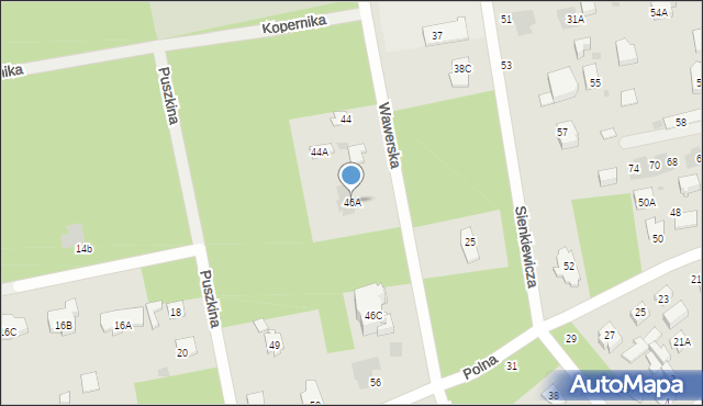 Józefów, Wawerska, 46A, mapa Józefów