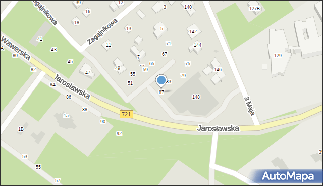Józefów, Wawerska, 87, mapa Józefów