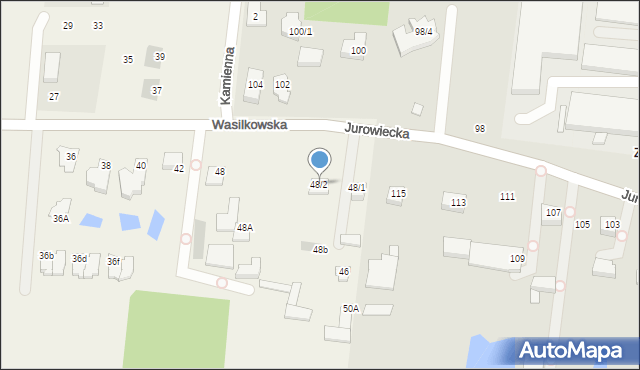 Jurowce, Wasilkowska, 48/2, mapa Jurowce
