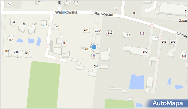 Jurowce, Wasilkowska, 50, mapa Jurowce