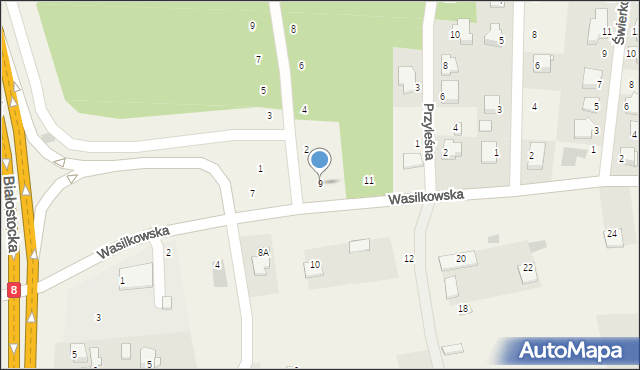 Jurowce, Wasilkowska, 9, mapa Jurowce