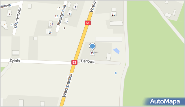 Kadzidło, Warszawska, 13, mapa Kadzidło