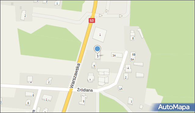 Kadzidło, Warszawska, 3, mapa Kadzidło